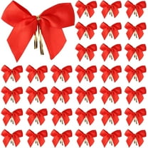 Casewin 48 Pieces Christmas Tree Mini Bows, Gift Wrap Ribbon Bows, Christmas Bows Ornaments, Ribbon Bowknots For Presents Crafts Christmas Decorations, Mini Bowknot Christmas Tree Hanging Decorations