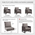 thumbnail image 5 of Jentlehouse 22''×24''×6'' Outdoor Deep Seat Cushions Set of 2,Water,UV & Fade Resistant High-Resilience Chair Cushion for Patio Furniture Chair Couch, 5 of 11