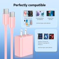 thumbnail image 6 of for iPhone USB C Charger Fast Charging, 3Pack 20W USB C Charger Block with 60W USB C to C Cable 6FT, USB C Charger Cord Compatible with iPhone 15 Plus/Pro Max/Pad Pro/Samsung S23/Android ChargerPink…, 6 of 7