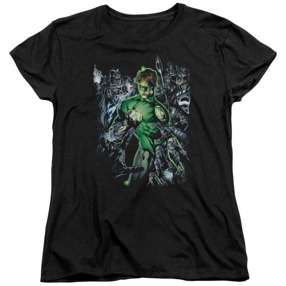 Green Lantern Surrounded By Death S/S Women's T-Shirt Black