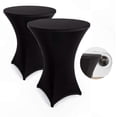 thumbnail image 2 of Anthracite Stretch Bar Table Covers for Bistro and Pub Use - Washable and Durable Design, 2 of 5