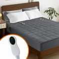 thumbnail image 7 of Hawsaiy Twin Size Heated Mattress Pad, Electric Bed Warmer with 10 Heat Settings, 2-4-8H Auto Off, Coral Fleece, Deep Pocket up to 18", Machine Washable, Gray, 7 of 7