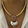 thumbnail image 3 of Vibrant Adjustable Alloy Heart Pendant Necklace For Women And Men Stylish Party Accessories Collarbone Chain Charm, 3 of 10