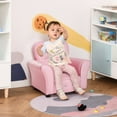 thumbnail image 2 of CHEERFUN Kids Pink Sofa Chair with Diamond Tufting, Upholstered Toddler Couch, Ages 3-9, 2 of 10