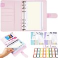 thumbnail image 1 of Carpeta De Presupuesto Con 12 Bolsillos Transparentes Con Cremallera Y 12 Hojas De Presupuesto Sobres De Efectivo De Pu Organizador De Sobres Portátil Para Presupuestos Y Ahorro De Dinero Muyoka Hogar, 1 of 7