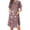 Khaki, variant on BRGZLK 2026 Summer Casual Maternity Nursing Dress Short Sleeve Round Neck Printed Side Zipper Opening Loose Knee-Length Dress For Pregnant Women