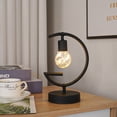 thumbnail image 5 of Lámpara con pilas, lámpara de mesita de noche inalámbrica con pilas, luz nocturna portátil con jaula de metal para sala de estar, dormitorio, comedor, patio, pasillo, entrada en interiores y, 5 of 5