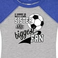 thumbnail image 4 of Inktastic Little Sister and Biggest Fan Soccer Player Girls Baby Bodysuit, 4 of 5