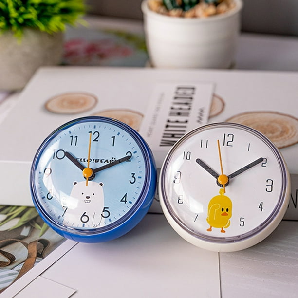 Mini reloj de pared con ventosa elegante y sencillo antivaho impermeable para bano reloj de cocina Walmart en linea