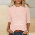 thumbnail image 1 of Daisyyozoid Nouvelles Arrivées Hauts pour Femmes Joyeuses Pâques Col Rond Manches Longues Haut Manches Longues Col Rond Chemise, 1 of 5