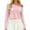 Pink, variant on One Shoulder Tops for Women Cropped Long Sleeve Shirts Loose Fit Casual Blouses Fashion Clothes(Khaki,Small)