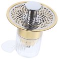 thumbnail image 1 of Homoyoyo Tapón Para Lavabo Universal De Latón Dorado Con Y Para Cabello, 1 of 6