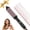 Black, variant on FLYZEMAA Thermal Brush, 3-in-1 Heated Round Brush for Straightening & Curling, 1.5-inch Ceramic Barrel, Dual Voltage, Pink