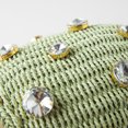 thumbnail image 3 of Bolsos Con Asa Superior Bolsos de mano para mujer, bolso de mano tejido de paja con diamantes de imitación, bolso de playa, bolso (verde) Tmvgtek Para Estrenar, 3 of 4