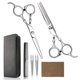 thumbnail image 1 of Tijeras de corte de pelo profesional para el hogar, Kit de tijeras de adelgazamiento con peine y estuche para hombres y mujeres, 1 of 5