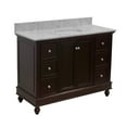 thumbnail image 5 of Bella 48" Bathroom Vanity with Chocolate Cabinet and Carrara Marble Top, 5 of 6
