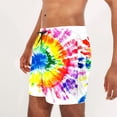 thumbnail image 7 of Men's Swim Trunks Athletic Bathing Quick Dry Drawstring Elastic Waist Beach Shorts with Pockets Multicolor 8 3XL, 7 of 7