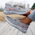 thumbnail image 5 of Willtoo Embroidered Flower Orthopedic Shoes for Women Arch Support Work Shoes Lightweight Slip on Non Slip Walking Shoes Knitted Mesh Stretch Comfortable 2026 New Foam Shoes, 5 of 6