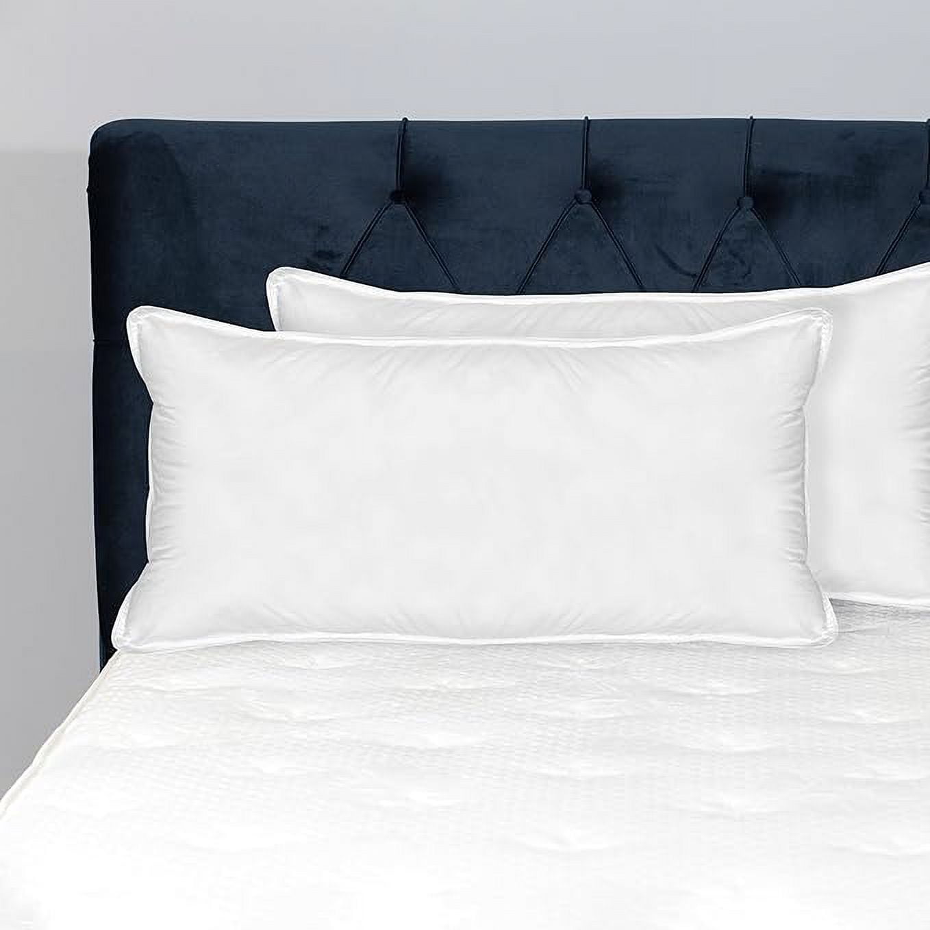 Set of 2 Cooling Gel-Infused Bed Pillows - Medium Firm Support for All Sleep Positions, 100% Cotton Cover, Standard/Queen, White