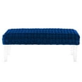 thumbnail image 5 of Modway Prologue Woven Performance Velvet Ottoman in Navy, 5 of 7