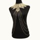 thumbnail image 5 of Borlas en capas Hollow Faux Pearl Arnés Cadena Bikini Volver Sunnimix Cadena atractiva del cuerpo, 5 of 8