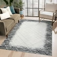 thumbnail image 4 of Garvee 9'x12' Washable Large Area Rug, Modern Abstract Bordered Rug Non-Slip Stain-Resistant Soft Accent Rugs Carpet for Living Room Bedroom Home Office, Gray, 4 of 7
