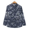 thumbnail image 7 of Chuancc Long Sleeve Blouse Long Sleeve Business Top Dressy Floral Printed Fall Outfits Full Sleeve Tops For Women Womens Long Sleeve Tops Dressy Casual Collared Shirts For Women Black L, 7 of 7