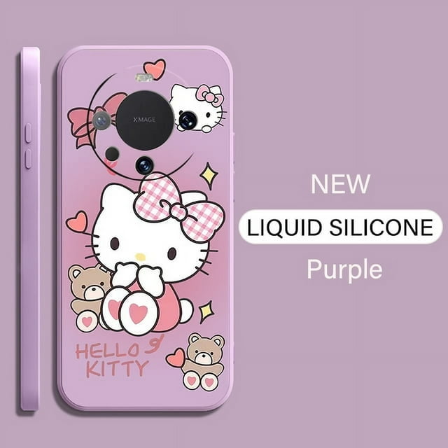2024 Hello Kitty Cute Cat Phone Case For Huawei Mate 40 30 30E 20 10 Pro Plus Lite Liquid Silicon Shell Full Protection Fundas Liuxinyi