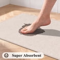 thumbnail image 4 of Enyhom Bathroom Rugs Sets of 3, Absorbent Bath Mat Non Slip Washable Bath Floor Rugs, Beige, 4 of 7