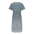 thumbnail image 5 of JINMGG Summer Dresses 2024, Dresses for Women 2024 Women Fashion Summer Casual Short Sleeve V-Neck Printing Dress Loose Dress Blue M, 5 of 5