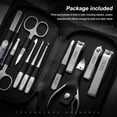 thumbnail image 3 of Clippers de uñas Conjunto Acero inoxidable Manicure Tijeras Kit Travel Reutilizable Toenail Salon Pedicure Dormitorio Paquete de recorte de 9 Inevent CE001730-00, 3 of 7