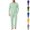 Mint Green, variant on HAJWOH Mens Pajamas Set Long Sleeve Sleepwear Crew Neck 2 Piece Loungewear Nightshirt Top & Pants with Pockets