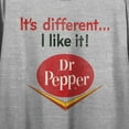thumbnail image 3 of Dr Pepper It's Different I Like It Vintage Logo Crew Neck Short Sleeve Gray Heather Women's Crop Top-XL, 3 of 7