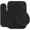 Black, variant on Home Bathroom Décor 3 piece Set Bath Mat #6 Gold Color U-Shaped Contour Rug, Mat and Toilet Lid Cover With Rubber Backing