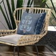 thumbnail image 2 of Amrita Sen Designs CAPL750BrCDS-ZP-26x26 26 x 26 in. Mughal Buta Broadcloth Indoor & Outdoor Zippered Pillow - Blue & Brown, 2 of 4