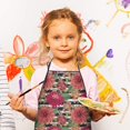thumbnail image 3 of Pioneer Flower Floral Print Pattern Kids Aprons for Girls and Boys,Adjustable Neck Strap Toddler Aprons for Kids Cooking Baking, 3 of 7