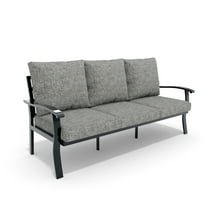 HOMREST Outdoor Couch Aluminum Patio Furniture Sofa, 3-Seat All-Weather Metal Outdoor Patio Furniture with Cushions, Grey