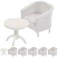 thumbnail image 1 of SHISUYAN 9pcs Mini Table and Chair Models Plastic Furniture Models Decorative Furniture Models, 1 of 9