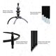 thumbnail image 2 of 150 cm Trellis Obelisk Metal Trellis with PlasticCoated WeatherResistant Freestanding Climbing Plants Ref: 6981, 2 of 5