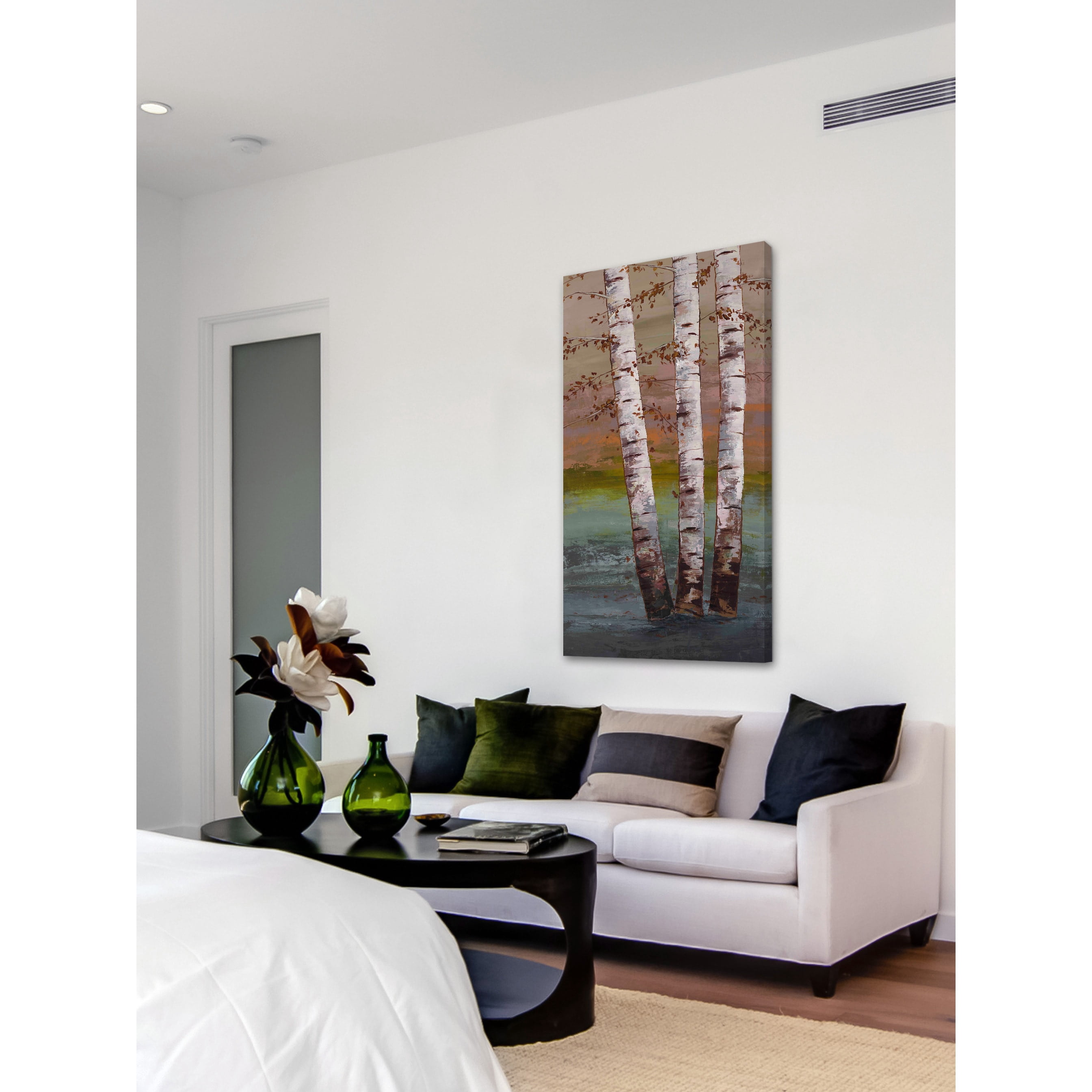 "Birch at Breaking Light" Painting Print on Wrapped Canvas