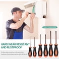 thumbnail image 4 of PENGGONG 6 PCS Screwdriver Set with Tool Bag Assorted Phillips & Flat Head Alloy Steel Cross Slotted Screw Drivers with Handle Home Tools, 4 of 6