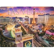 Las Vegas Strip above Bellagio Sign Twilight Strip 3D Postcard