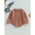 thumbnail image 4 of Bagilaanoe Newborn Baby Boy Oversized Romper Sweatshirt Long Sleeve Bodysuit Letter Embroidery Pullover 3M 6M 12M 18M Infant Casual Tee Tops, 4 of 8