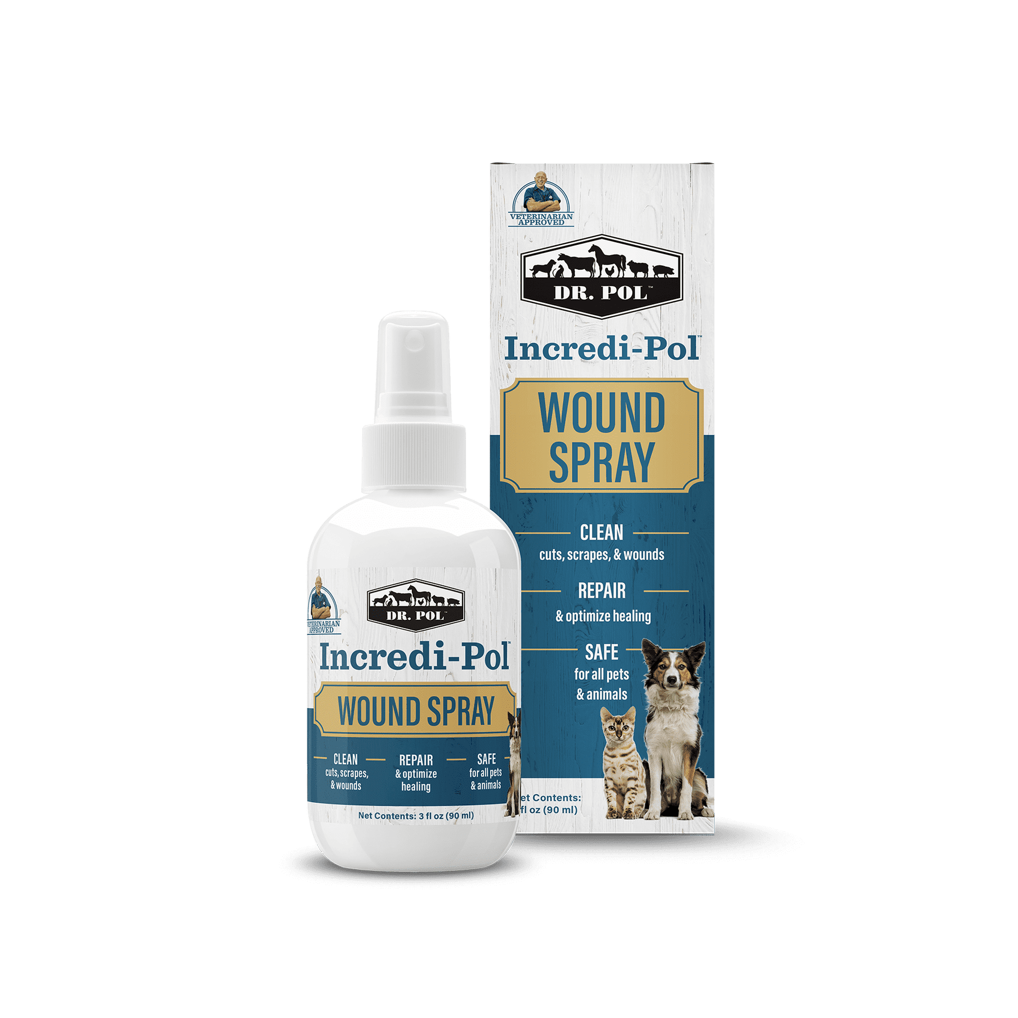 Dr. Pol Incredi-Pol Wound Spray for Dogs, Cats, and All Animals. 3-ounce