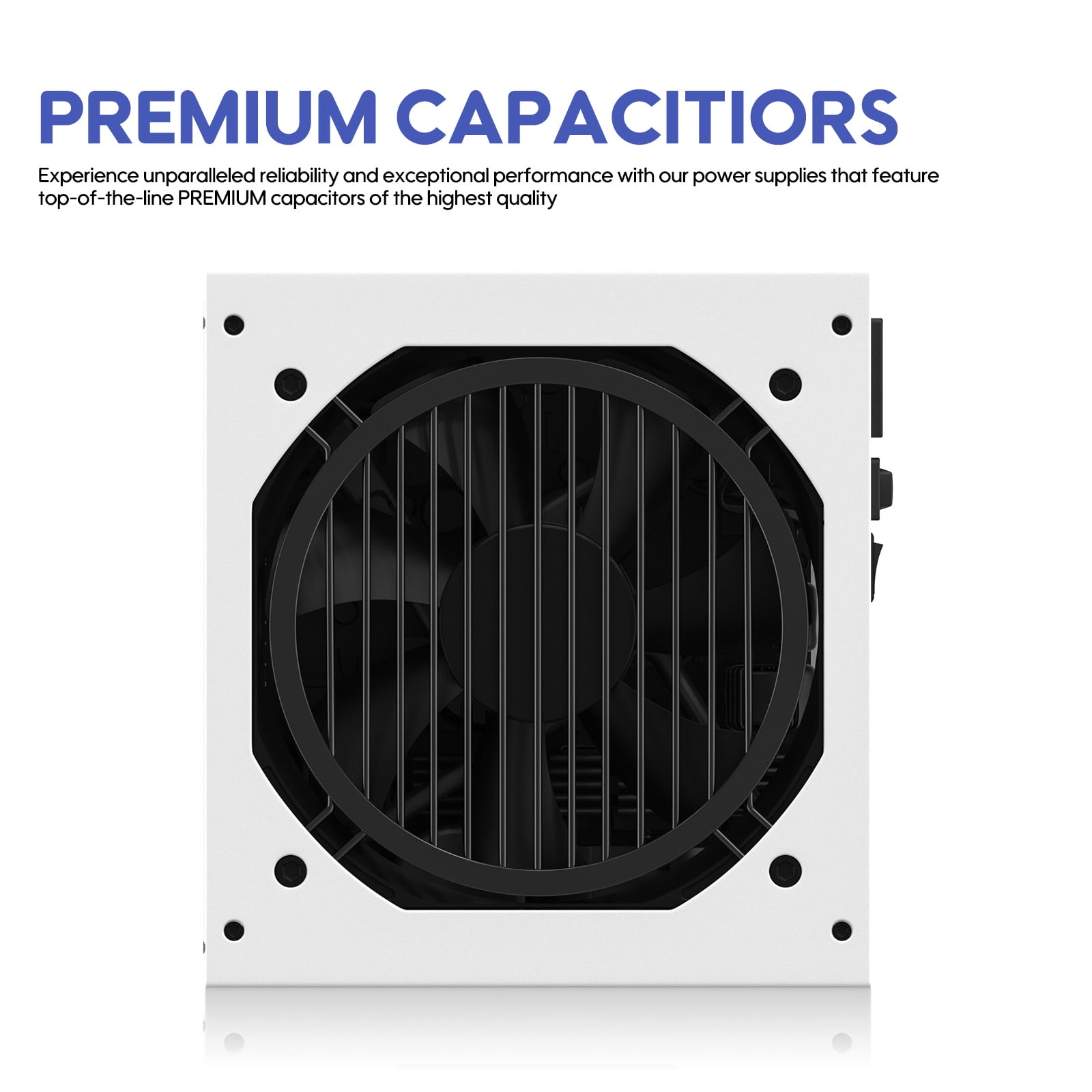 Vetroo 850W Power Supply Dual PCIe 5.1 ATX 3.1 Ready, 80 Plus Gold Full Modular, Quiet Operation with 120mm FDB Fan, 10-Year Warranty - White