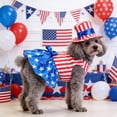 thumbnail image 2 of Yhmxh 2 Pcs 4th of July Dog Outfit Memorial Day Dog Costume Set Includes Top Hat, American Flag Cape/Dress Patriotic Pet Outfit for Dogs Cats Puppy Kitten, 2 of 7