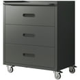 thumbnail image 3 of Tcbosik 3 Drawer Metal Cabinet with Wheels, Garage Tool Chest, Rolling Storage Organizer for Home Office, Black, 3 of 10