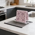 thumbnail image 6 of Microfiber Cleaning Cloths, Floral Patterns Soft Reusable Lint Free Cleaning Rags, for Household, Kitchen, Furniture, Car, Tea, Bowl, Purple, 6 of 6