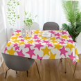 thumbnail image 3 of Yayeee Tablecloths 54" x 54" Rectangle Wrinkle Resistant Party Table Cover, Yellow Stars Pattern, 3 of 8