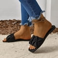 thumbnail image 6 of Wide Feet Sandals Women, Wide Width Sandals for Women, Going Out Shoes for Women, Womens Sandals Wide Width, Women's Pleated Square Toe Slide Sandals, Trendy Wedding & Summer Flat Sandals, Black 9, 6 of 8